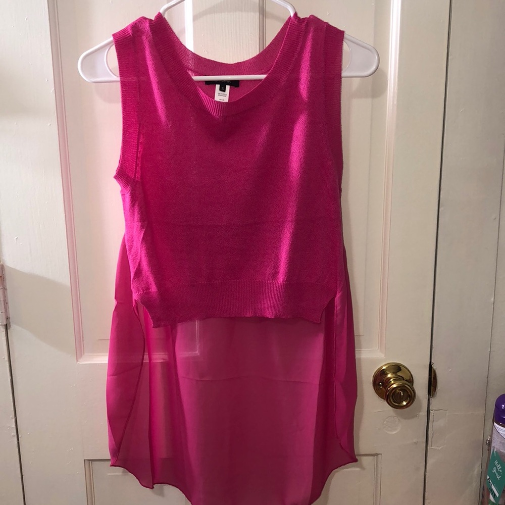 Hot pink tank blouse